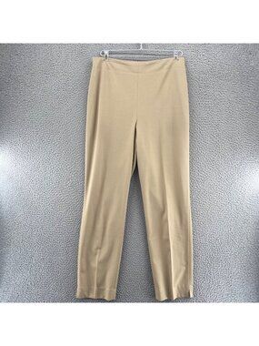 Talbots Pants Womens 10 Beige Hollywood Stretch High Rise Tapered Leg Trousers